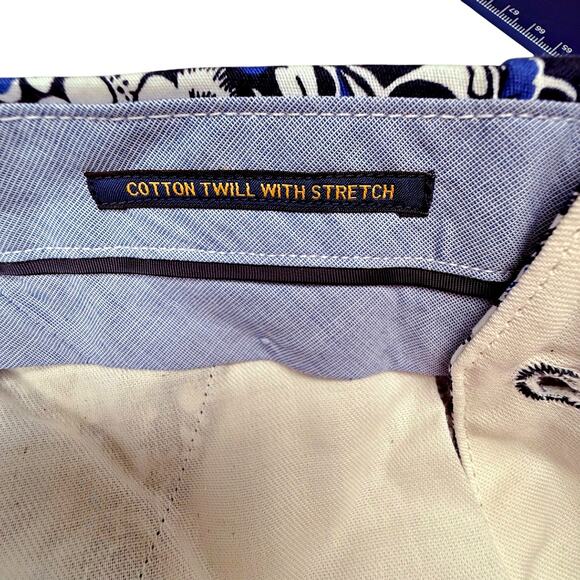 Polo Golf Ralph Lauren Cotton Blend Chino Tailored Fit Pants Blue Floral 32x30 - Picture 6 of 9